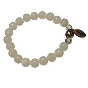 Mark White Beaded Stretch Bracelet Elegant Classic Formal Fashion Jewelry Women